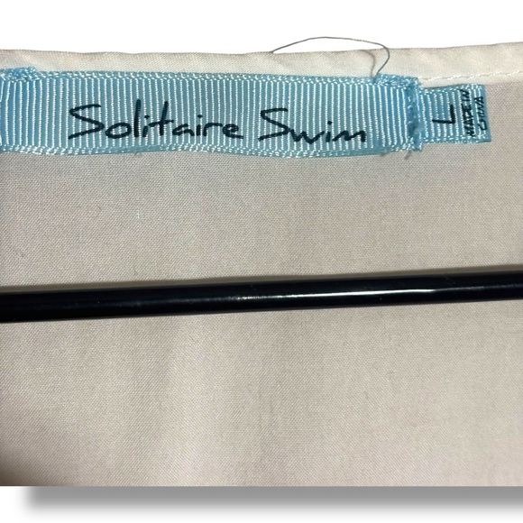 Solitaire Swim Chic Black and White Embroidered Short Sleeve Mini Dress Coverup - Picture 9 of 16